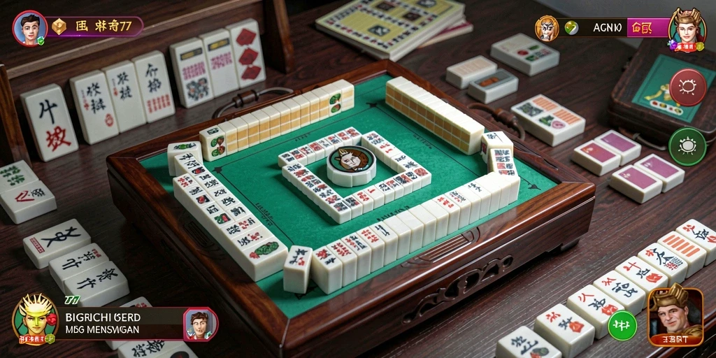 Tampilan menarik gameplay Mahjong di BIGRICH77.
