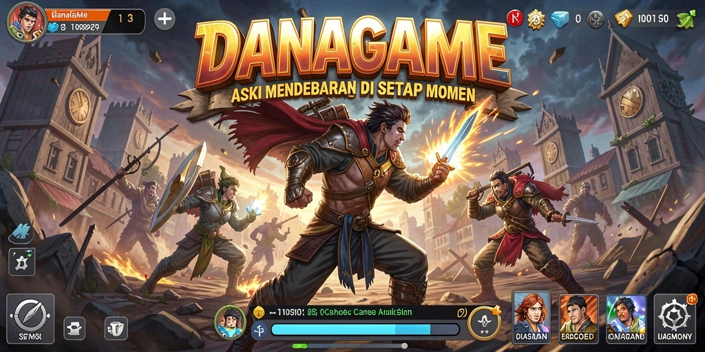 Tangkapan layar menunjukkan aksi seru gameplay DANAGAME.