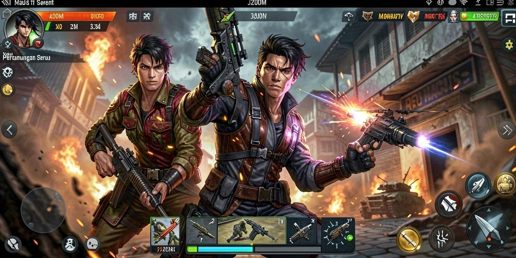 Tampilan gameplay <strong>J200M</strong> yang seru dan mendebarkan dalam dunia Fighting.
