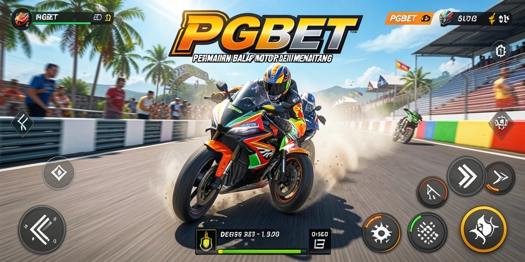 Tampilan permainan balap motor yang mendebarkan di PGBET.