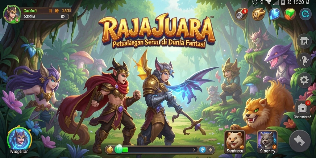 Screenshot RAJAJUARA menampilkan aksi seru dalam perjalanan petualangan.