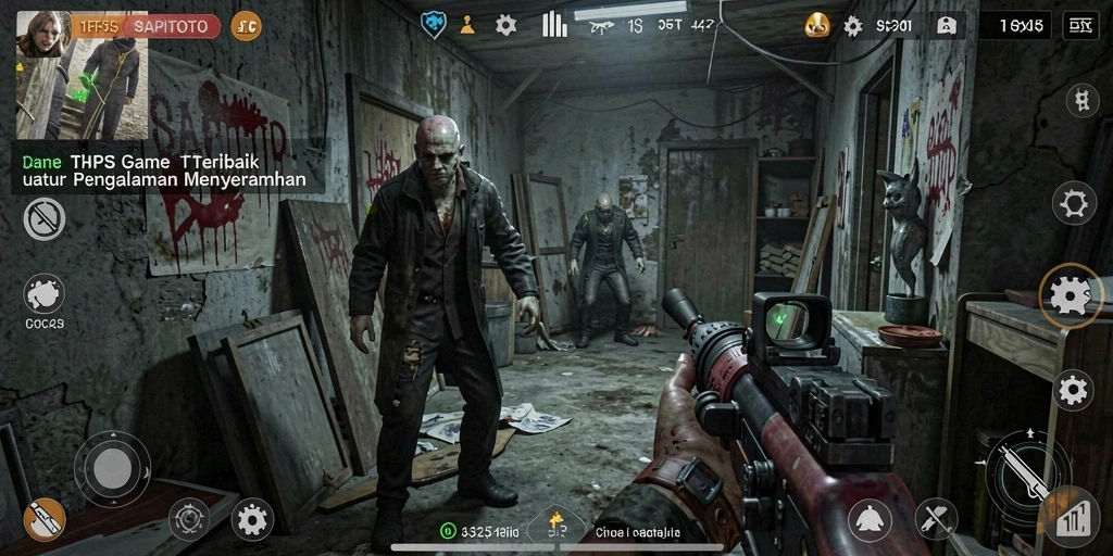 Tampilan gameplay mendebarkan di SAPITOTO dengan aksi TPS yang intens.