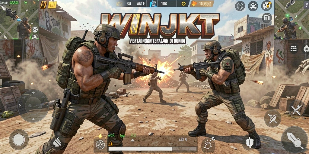 Gameplay seru dalam pertarungan Battle Royale WINJKT.